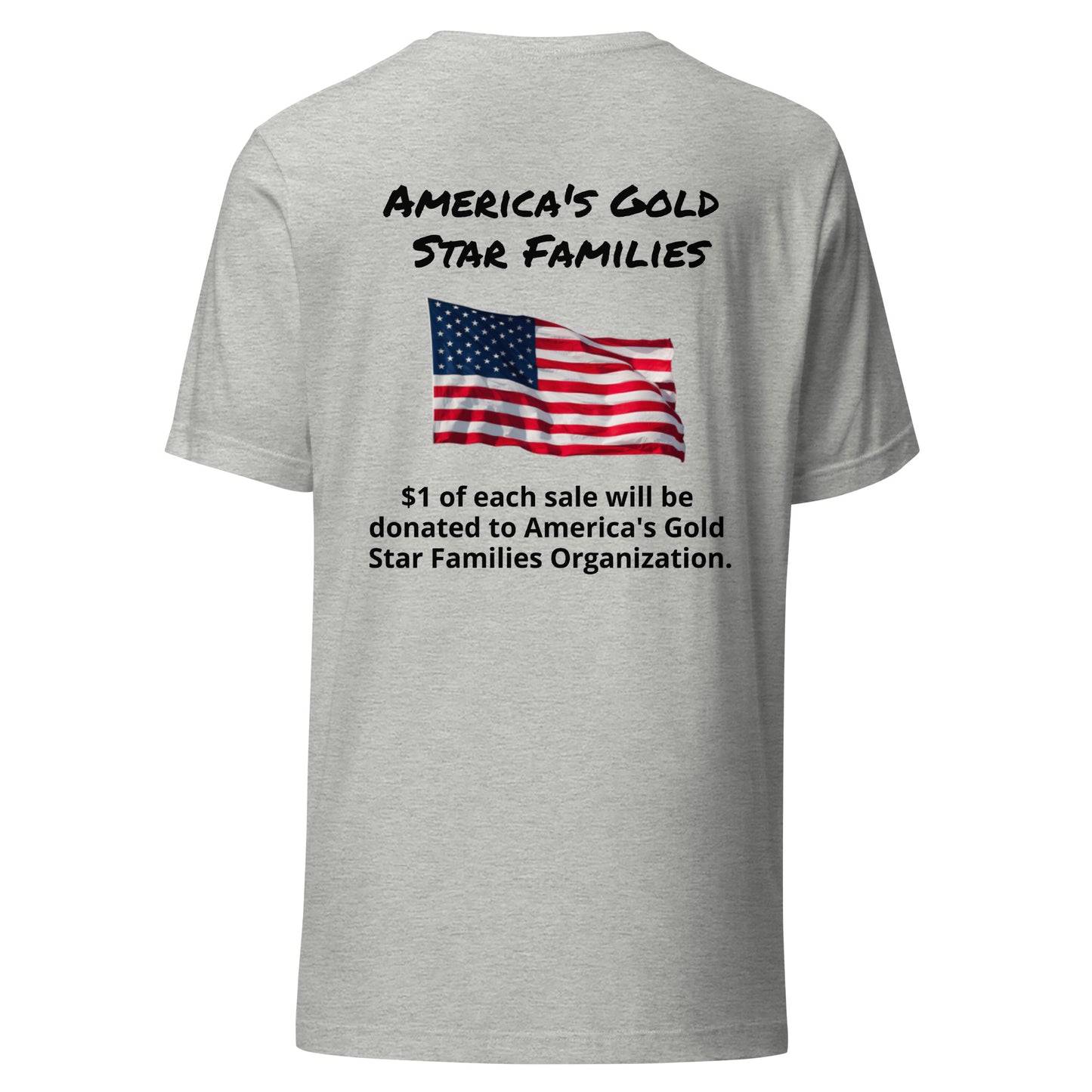 America's Gold Star Families Unisex t-shirt (Black lettering)