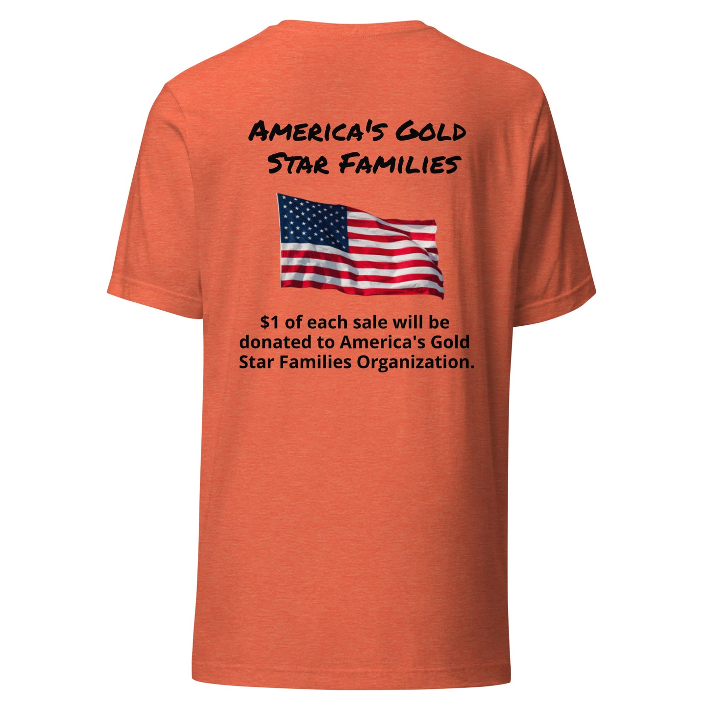 America's Gold Star Families Unisex t-shirt (Black lettering)