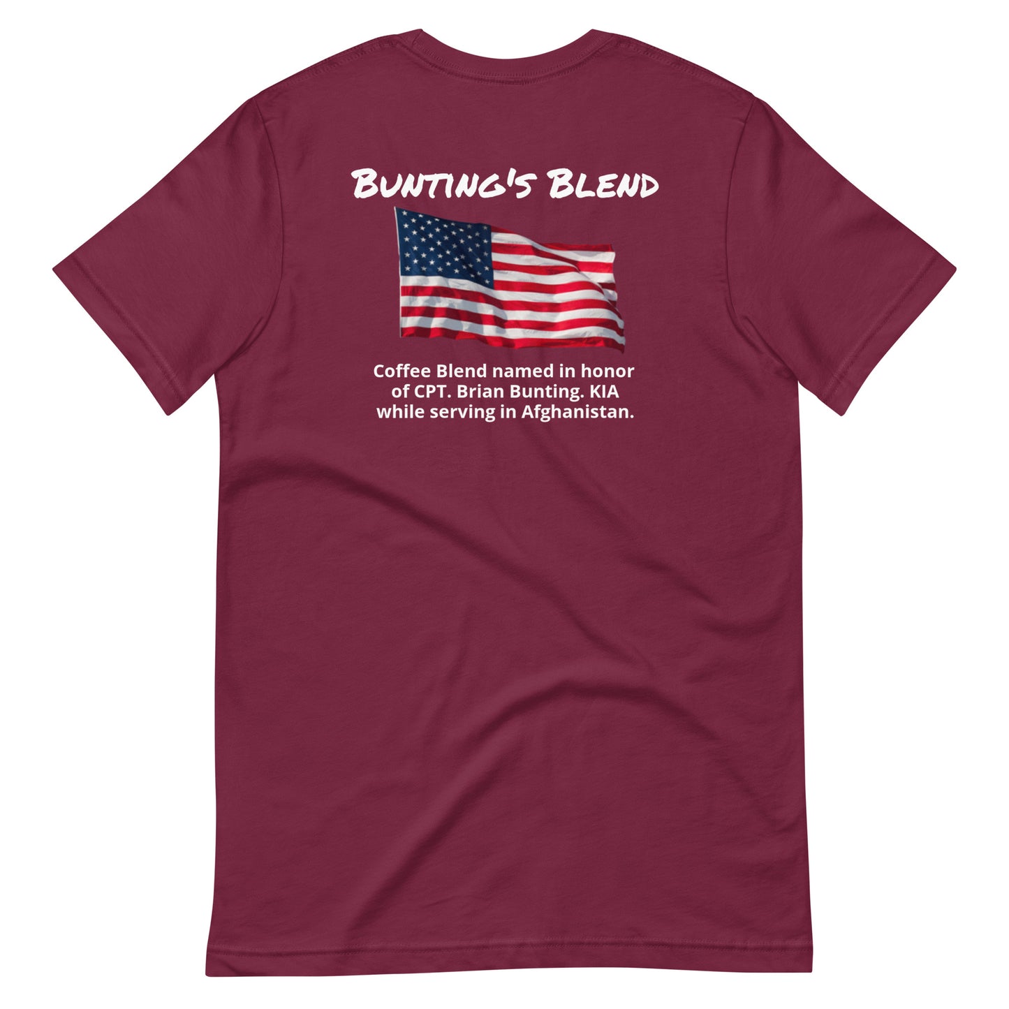 Bunting's Blend (white lettering) Unisex t-shirt